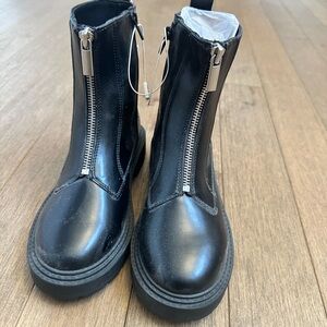 Zara Kids Black Boots with Zipper